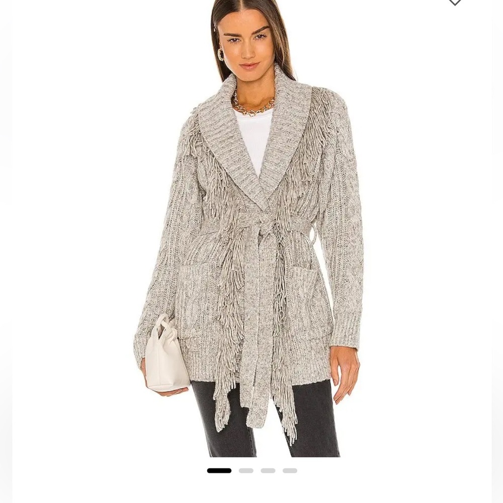 Jonathan Simkhai Margaret Shawl Cardigan/ cotton and wool blend